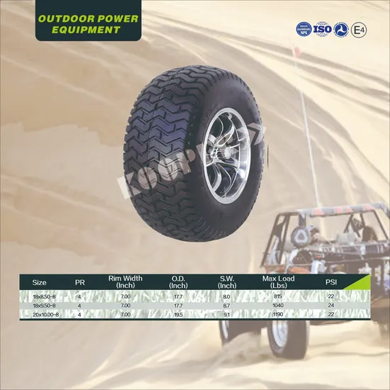 إطارات مقطورة جزازة العشب 11x4.00-5 13x5.00-6 13x6.50-6 15x6.00-6 16x6.50-8 16x7.50-8 18x6.50-8 18x8.50-8 18x9.50-8 20x8.00-8 20x10.00-8 20x8.00-10